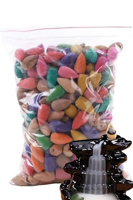 CRAFTAM Polyresin Dropping Smoke Backflow Fountain Cone Incense Holder Showpiece Figurine with Free 10 Back Flow Incense Cones Item Name