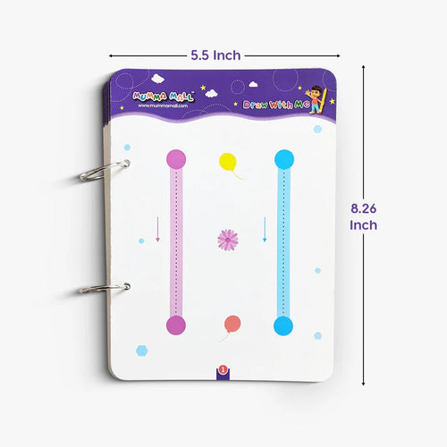 68 Pages Reusable Tracing Line book to improve HAND WRITING For kids